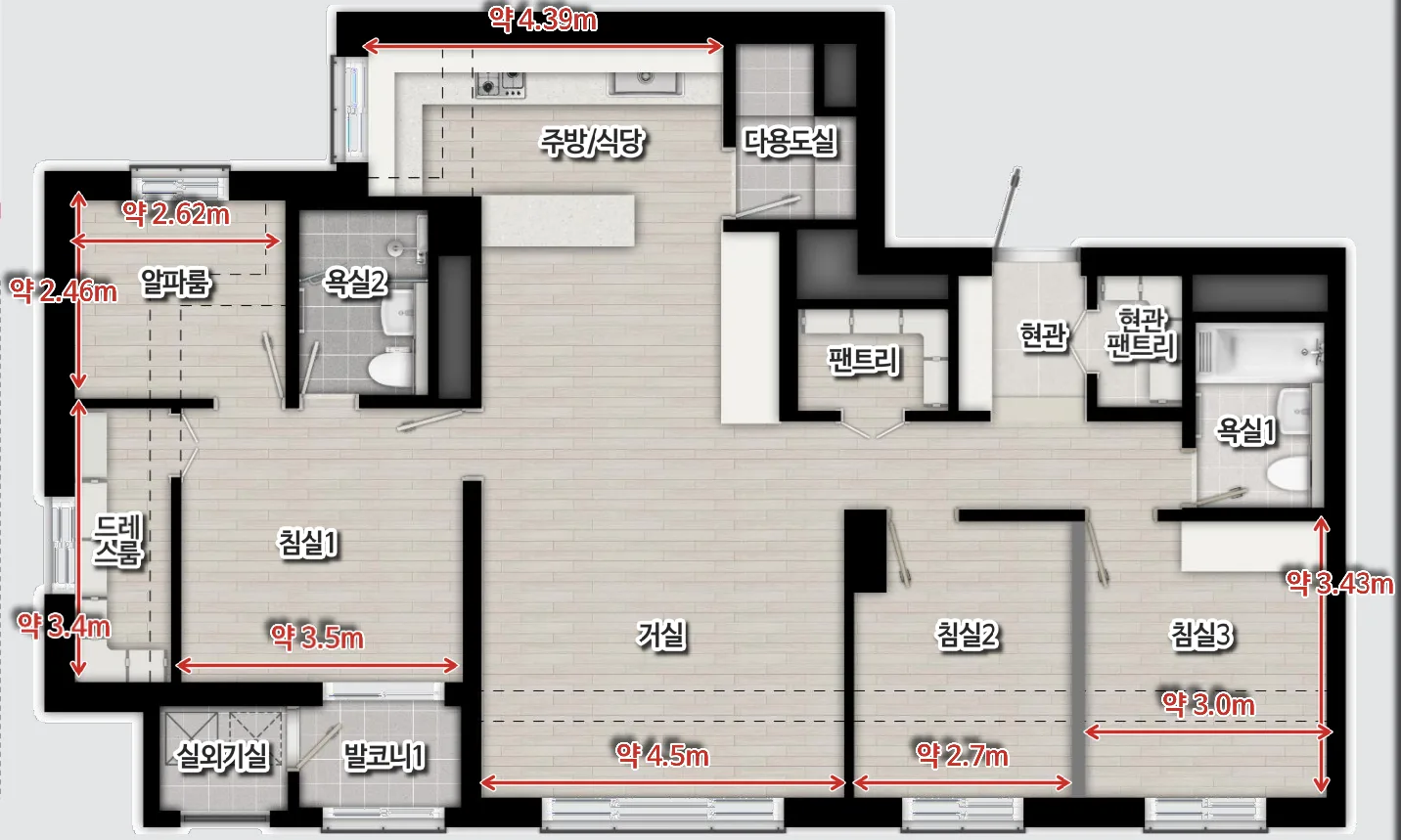 84B 평면도 확장기본형